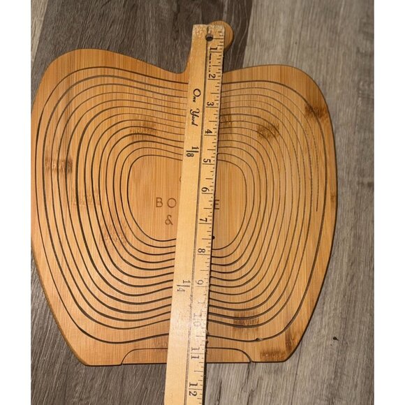 Bonnie & Pop Bamboo Apple Shaped Collapsible Fruit Basket Stand - Picture 4 of 6